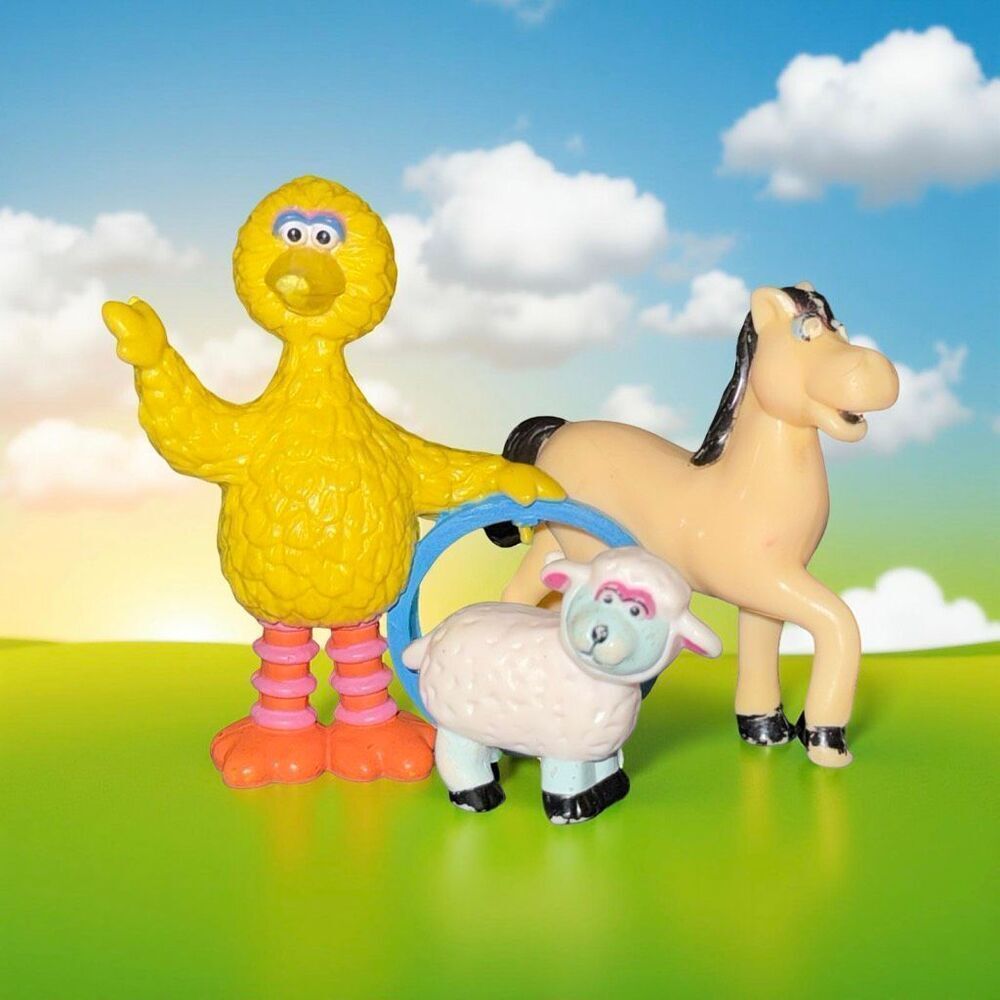 Sesame Street Farm Playset Figures Horse & Sheep & Big-Bird Figures A37